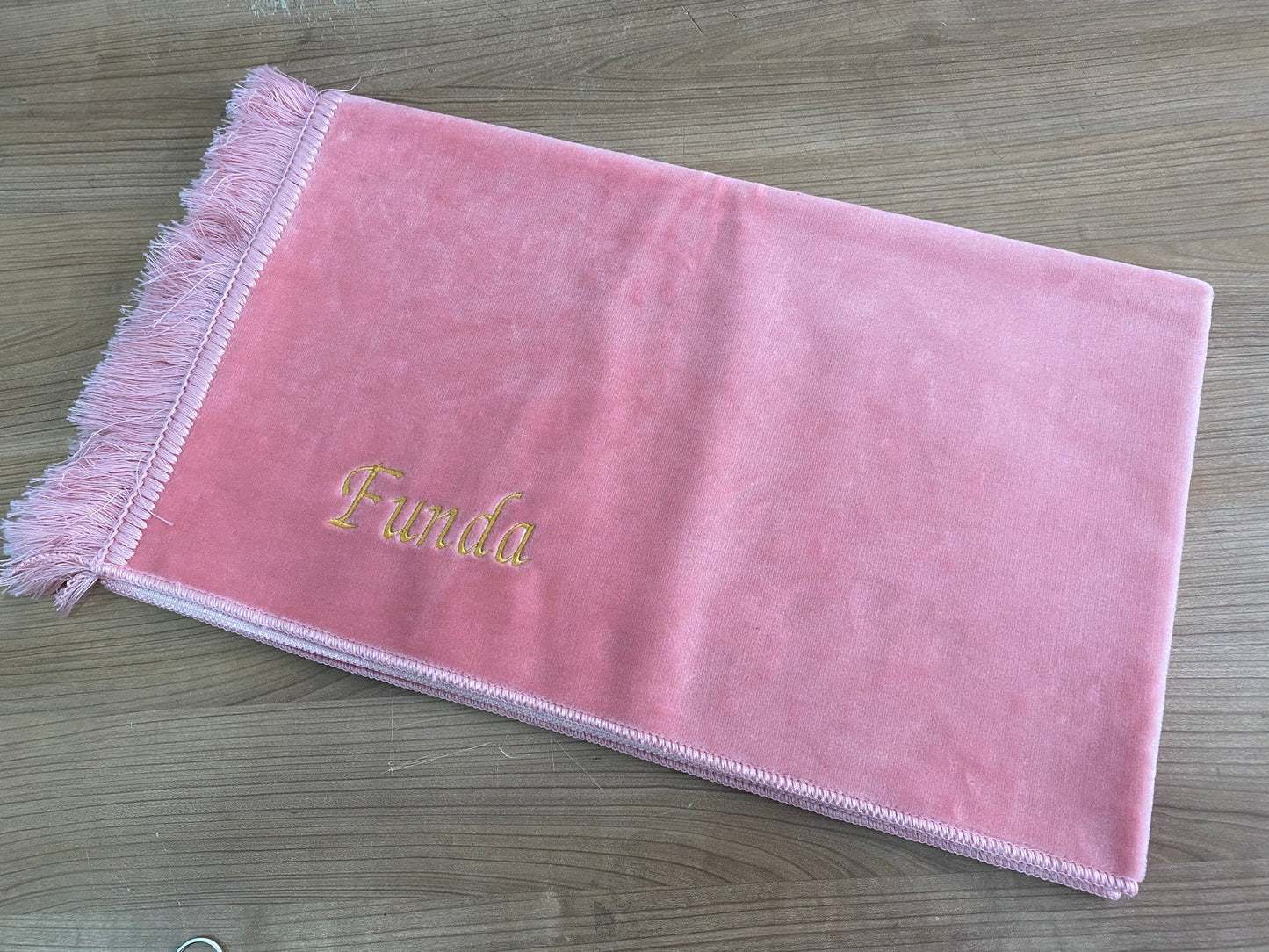 İsme Özel İşlemeli Seccade - Pembe