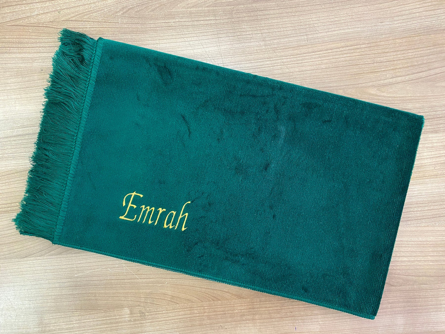 İsme Özel İşlemeli Seccade - Yeşil