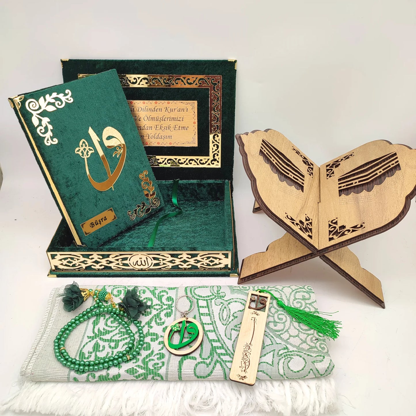 Rahleli Tam Kur'an Seti - Yeşil