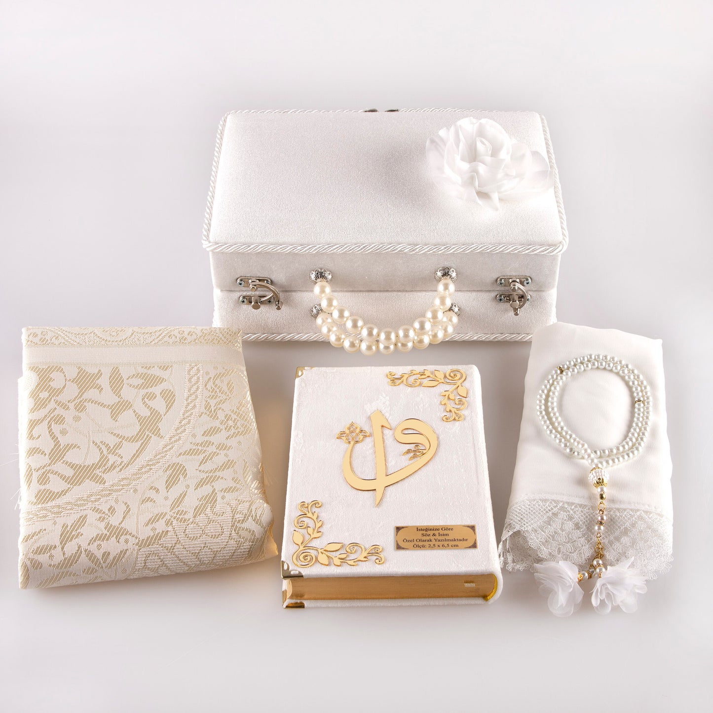 Çeyizlik Kur'an Seti - Beyaz