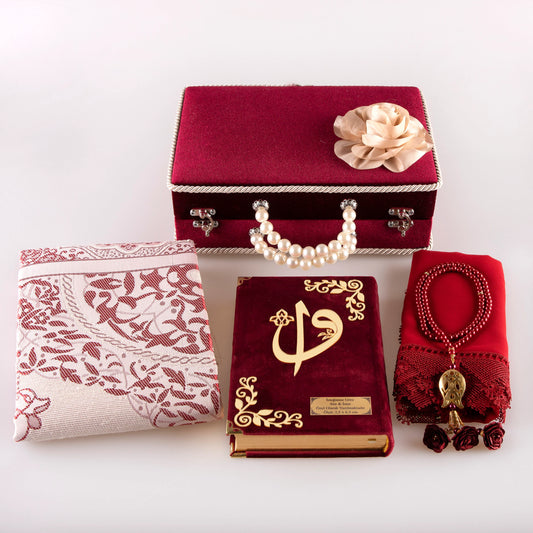 Çeyizlik Kur'an Seti - Kırmızı