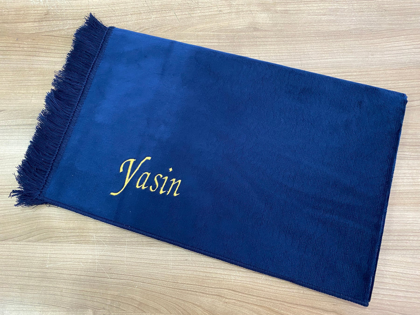 İsme Özel İşlemeli Seccade - Lacivert