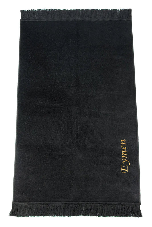 İsme Özel İşlemeli Seccade - Siyah